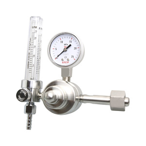 Réducteur de pression en acier inoxydable avec débitmètre 25L G5/8 8mm, vanne à gaz monophasée - Product Image 2