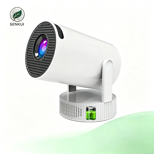 Rechargeable HY300 Pro+ Mini Projector with Battery Powered Android 11 4k Video LED Projector Smart Portable Outdoor Projector