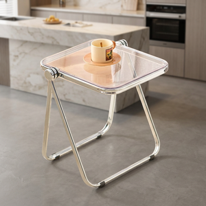 Kusimi Lightweight Durable Portable Minimalist Modern Small <b>Coffee</b> <b>Table</b> Metal Frame Folding Design Home Furniture Living Room - Product Image 3