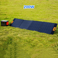 Chargeur solaire portable flexible FadSol FD-PV-200 haute efficacité 200W noir, panneau solaire pliable pour le camping et la randonnée en extérieur