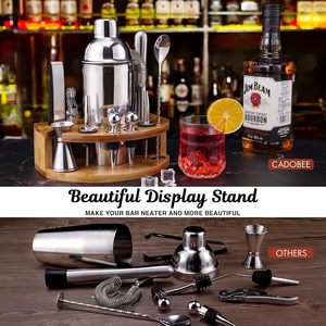 Kit de barman 12 pièces, shaker à cocktails de 25 oz avec tous <span class=keywords><strong>les</strong></span> outils de bar essentiels pour le mélange de boissons, cadeaux idéaux pour <span class=keywords><strong>les</strong></span> amateurs de cocktails - Product Image 6