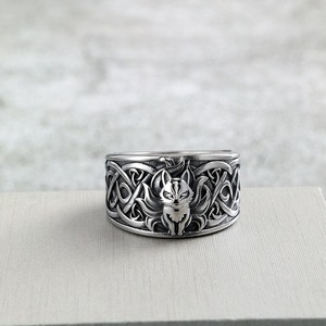 Anillo de Hombre de Acero Inoxidable Estilo Nórdico Vintage Yunnique, Diseño de Zorro de Nueve Colas Vikingo, Patrón Animal Geométrico, Estilo Hip Hop, Regalo - Product Image 3