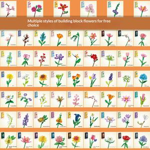 Blocs <span class=keywords><strong>de</strong></span> construction créatifs DIY 2026 pour la décoration <span class=keywords><strong>de</strong></span> bouquets <span class=keywords><strong>de</strong></span> plantes, fleurs gerbera, lys, camélia, modèle <span class=keywords><strong>de</strong></span> briques, jouets cadeaux pour filles - Product Image 6