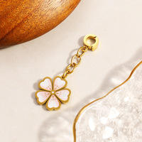 Pendentif fermoir bikini en acier inoxydable doré avec dégradé de couleurs personnalisé, breloque coquillage vague étanche, bijoux de plage tendance pour l'été