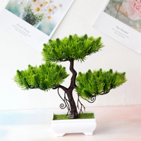 Künstlicher Plastik-Bonsai Kleiner Baum im Topf Umweltfreundliche Kunstpflanze im Topf Blume für Heim Zimmer Tisch Dekoration Garten Hochzeit Ostern