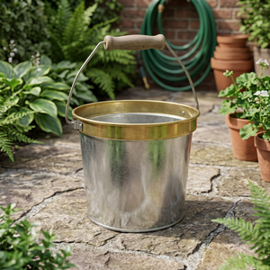 AK Laiton Décoratif Métal Doré Nickel Petit Mini Seau Design Jardinière Pour Pièce Maîtresse - Product Image 2