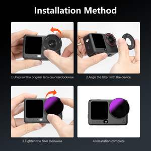 Amazear ND8,16, 32, CPL Kit de Filtros de Lente de Repuesto, Accesorios para Cámara para DJI OSMO Action6 (Solo Filtros) - Product Image 5