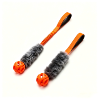Jouet d'agilité pour chien Heather Bunny Rabbit Dental Tug en laine, avec récompense élevée, en peau de mouton, balle en caoutchouc respirante, bungee flexible et durable