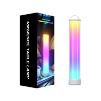 Lampe d'ambiance LED RGB Bluetooth rechargeable pour PC, effet flamme, pour camping extérieur, synchronisation musicale, contrôle par application, transfrontalière