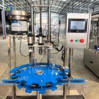 Machine de capsulage et de scellage automatique pour bouteilles de vin avec bouchons en T, entièrement automatique