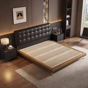 เฟอร์นิเจอร์ห้องนอนสไตล์มินิมอล ปี 2026 เฟอร์นิเจอร์แฟชั่นระดับไฮเอนด์ เตียงหนังหรูหรา ขนาด 1.8 เมตร เตียงหุ้มเบาะแบบคู่ - Product Image 3
