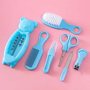 Vente en gros Paquet en anglais Ensemble de soins pour bébé 7 pièces Combinaison pour bébé Ensemble de brosses coupe-ongles de sécurité pour bébé - Product Image 6