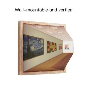 Lampe murale 3D à vision nocturne sans lunettes, décoration pour salon et chambre, lampe de table d'ambiance en bois rechargeable, cadeau amusant - Product Image 5