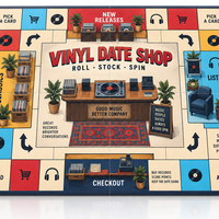 Jeu de société éducatif et stratégique en carton pour les amateurs de vinyles, pour 2 à 6 joueurs, avec composants réutilisables