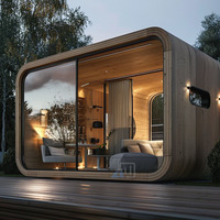 Cabine de bureau préfabriquée en acier de 10 pieds sur 20 pieds, petite maison avec chambre, design moderne