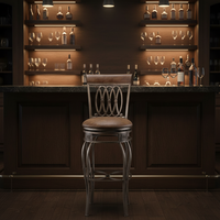 Tabouret de bar pivotant de luxe personnalisé avec siège rembourré rond, chaise de salle à manger, chaise de cuisine, chaise de pub