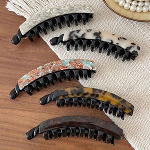 SAIYII Pinces à cheveux de haute qualité, style rétro années <span class=keywords><strong>80</strong></span>, durables, sans plis, pour queues de cheval et chignons, pinces banane en acétate pour femmes - Product Image 5