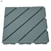 Ubin Lantai Plastik 12 X 12 inci, Ubin Dek Patio Sistem Interlocking, Ubin Plastik Solid untuk Dalam & Luar Ruangan