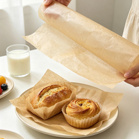 Feuilles de papier sulfurisé brun non blanchi, résistantes à la chaleur, antiadhésives, de qualité alimentaire, jetables, écologiques, compatibles four, pour pain et pizza