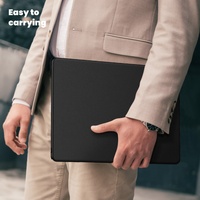 Étui de protection rigide en cuir PU avec support pliable pour MacBook Air 13,6 pouces
