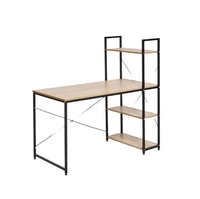 Bureau d'ordinateur de bureau extensible de style moderne bibliothèque intégrée pliable maison étudiant écriture apprentissage chambre salon utilisation