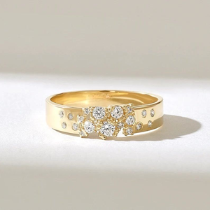 แหวนทองประดับเพชรเลี้ยงในห้องปฏิบัติการ ดีไซน์หรูหราสไตล์วินเทจ เหมาะสำหรับงานแต่งงาน งานหมั้น ของขวัญวันครบรอบ ของขวัญสำหรับเจ้าสาว งานปาร์ตี้ และโอกาสพิเศษต่างๆ - Product Image 1