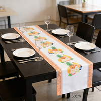 Nappe de table en plastique personnalisée imprimée couleur pour événements, mariages et fêtes, bordure dorée 50 cm de large, imperméable et anti-poussière, modèle 2026, best-seller