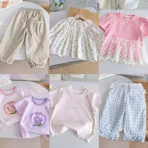 Groothandel 2025 Zomer Babykleertjes Pak Twee Stukken Mooie Gepersonaliseerde Kinderkleding 0-5 Jaar Kindersets - Product Image 5