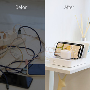 Groothandel Smart Multiport Snelle Oplader Stand Draagbare Desktop 8 Poorten Meerdere Mobiele Telefoon Laadstation Met Pd 20W USB-C - Product Image 5