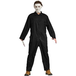 Combinaison de travail pour homme en twill, coupe décontractée, manches longues, vêtements de travail utilitaires, noir, coton, confortable - Product Image 3