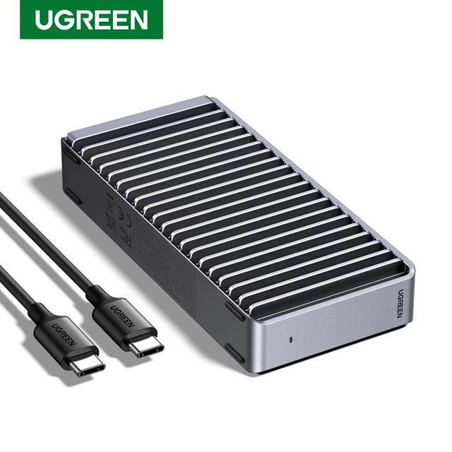UGREEN 40Gbps M.2 NVMe Enclosure 8TB SSD Case Compatible with Thunderbolt 4 with Aluminum Double-Sided Fin Heat Dissipation