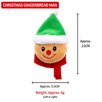 Jouets à mâcher pour chat en peluche à la catnip de Noël, motifs Père Noël, Bonhomme de neige, Pingouin, Canne à sucre, en tissu doux et coton PP, pour l'entraînement et le jeu