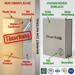 Boîte de présentation en velours de luxe écologique avec logo personnalisé, ruban, fermeture magnétique, pelliculage brillant blanc et gaufrage pour bijoux - Product Image 3