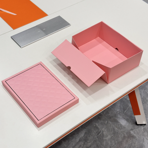 Custom one-piece ribbon bow folding packaging box for cosmetics scarves <b>gifts</b> and custom <b>empty</b> <b>boxes</b> - Product Image 5