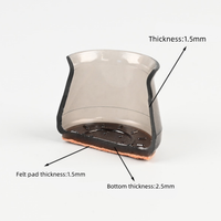 Coussinets de meubles en plastique à motif élastique élevé couvre-jambes de chaise pieds de Table protecteur de tasse d'extrémité protecteurs de sol en feutre de meubles moulés