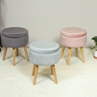 Bailey personnalisé chaise nordique moderne rond Simple stockage pouf mode loisirs repose-pieds tabouret petit banc intelligent en gros