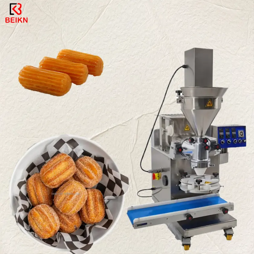 チュロスマシンインドの甘い食べ物小型モダック製造機小型自動蒸しモダック包み込み機