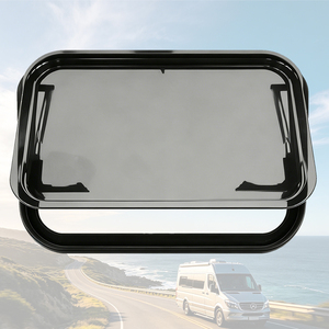Fenêtre à charnières supérieures pour camping-car, fenêtre extérieure à pousser, double vitrage avec moustiquaire 1100*550mm - Product Image 1
