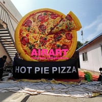 Lebendige Aufblasbare Pepperoni-Pizza mit Markenlogo-Basis für Mall-Food-Court-Displays