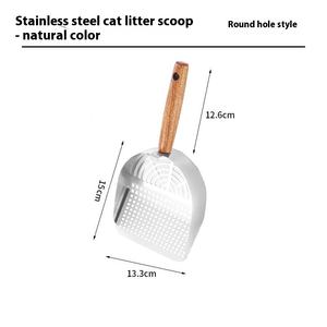 Pala grande de acero inoxidable para arena para gatos Tofu profundo, pala para comida para gatos, suministros de limpieza para mascotas para eliminación de excrementos de gatos - Product Image 2