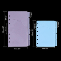 Vente en gros A7 A6 Frosted PP Cash Enveloppes 2 Poches Zipless Money Enveloppes Loose Leaf 6 Hole Cash Budget Enveloppe Diviseurs