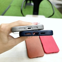 Étui de téléphone antichoc en cuir PU avec charge magnétique sans fil pour 11 12 13 14 15 16 Pro Max, luxe, finition huilée