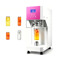 Scelleuse Électrique Intelligente Commerciale pour Boîtes de 5,5 cm de Diamètre, pour Boissons et Gobelets de 330 ml/500 ml/650 ml avec Conception à Lumière Bleue
