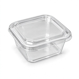 Crystal-clear <b>Food</b> Grade <b>PET</b> Square <b>Container</b> 12 OZ / 350 ML Capacity 115115 Range Customizable Printing Wholesale Deli Meal - Product Image 4