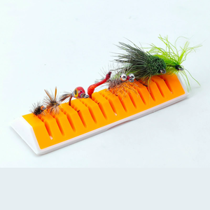 Outil de pêche à <span class=keywords><strong>la</strong></span> mouche à <span class=keywords><strong>la</strong></span> truite en Silicone vert Portable à 13 fentes support d'affichage de leurre semi-fini souple poignée Streamer organisation de <span class=keywords><strong>la</strong></span> pêche - Product Image 5