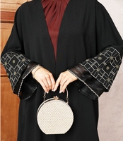 R-239 Ramadan Dubai Cardigan or broderie robes de soirée islamiques arabe chauve-souris islamique robe musulmane femmes