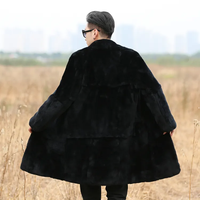 Manteau en fourrure de lapin Rex véritable de luxe pour homme YR229B, col de costume, véritable fourrure, pardessus