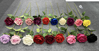 Groothandel Kunstmatige Fluweelrode Rozen Bloemstukken Realistisch Zacht voor Bruiloft Afstuderen Kerst Evenementen Feesten Huisdecoratie
