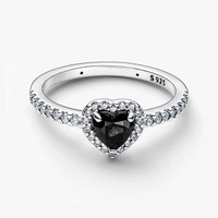 Nouveauté 2026 Bague ouverte en Argent 925 avec motif abeille étincelante, nœud porte-bonheur, cœur de rose et couronne connectée, bijou de charme exquis DIY, cadeau