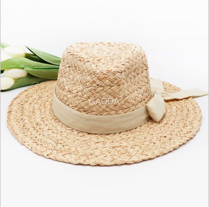 J bán buôn Trung Quốc đẹp trai Raffia rơm Braid Panama <span class=keywords><strong>Hat</strong></span> Fedora <span class=keywords><strong>Hat</strong></span> - Product Image 1